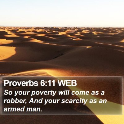 Proverbs 6:11 WEB Bible Verse Image