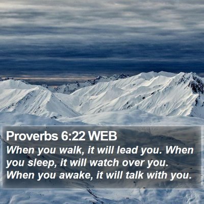Proverbs 6:22 WEB Bible Verse Image