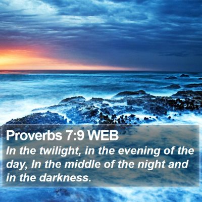 Proverbs 7:9 WEB Bible Verse Image