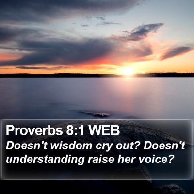 Proverbs 8:1 WEB Bible Verse Image