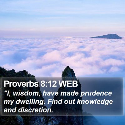 Proverbs 8:12 WEB Bible Verse Image