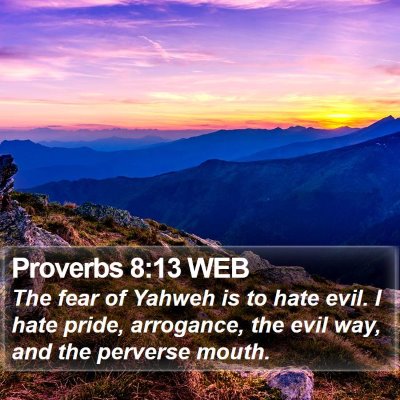 Proverbs 8:13 WEB Bible Verse Image