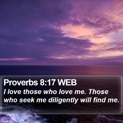 Proverbs 8:17 WEB Bible Verse Image