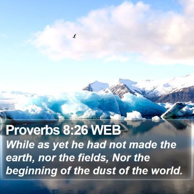 Proverbs 8:26 WEB Bible Verse Image