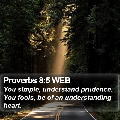 Proverbs 8:5 WEB Bible Verse Image