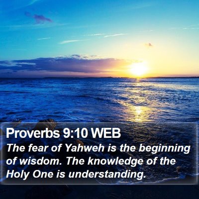 Proverbs 9:10 WEB Bible Verse Image
