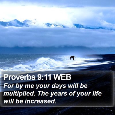 Proverbs 9:11 WEB Bible Verse Image