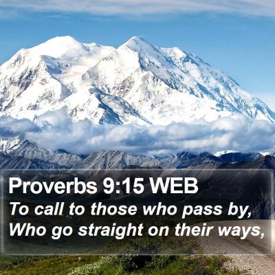 Proverbs 9:15 WEB Bible Verse Image