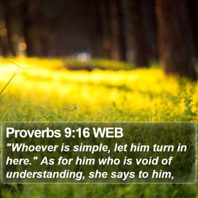 Proverbs 9:16 WEB Bible Verse Image