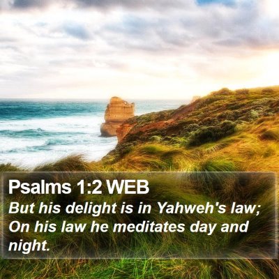 Psalms 1:2 WEB Bible Verse Image