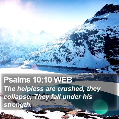 Psalms 10:10 WEB Bible Verse Image