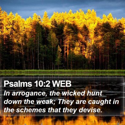 Psalms 10:2 WEB Bible Verse Image