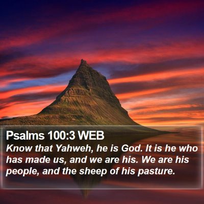 Psalms 100:3 WEB Bible Verse Image