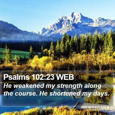 Psalms 102:23 WEB Bible Verse Image