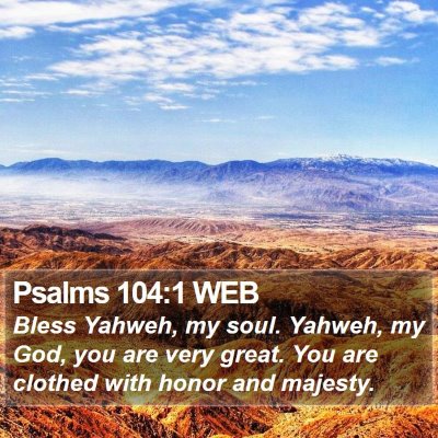 Psalms 104:1 WEB Bible Verse Image