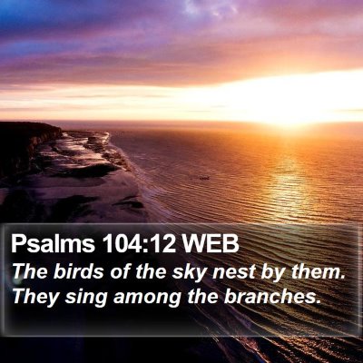 Psalms 104:12 WEB Bible Verse Image