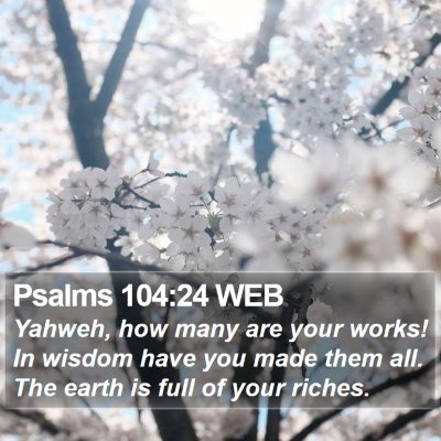 Psalms 104:24 WEB Bible Verse Image