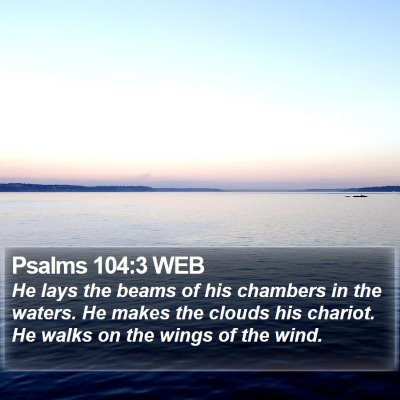 Psalms 104:3 WEB Bible Verse Image