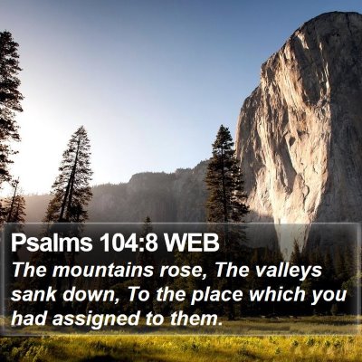 Psalms 104:8 WEB Bible Verse Image