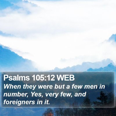 Psalms 105:12 WEB Bible Verse Image