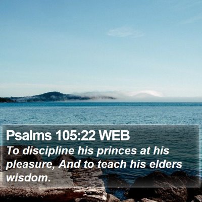 Psalms 105:22 WEB Bible Verse Image