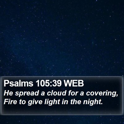 Psalms 105:39 WEB Bible Verse Image