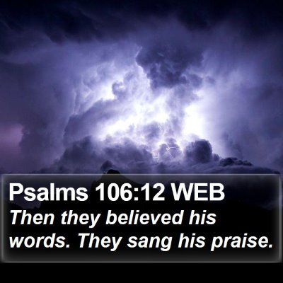 Psalms 106:12 WEB Bible Verse Image
