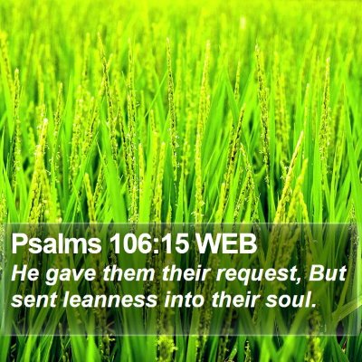 Psalms 106:15 WEB Bible Verse Image