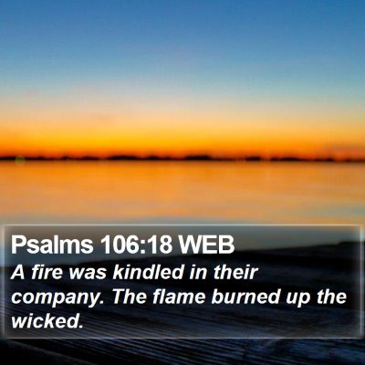 Psalms 106:18 WEB Bible Verse Image