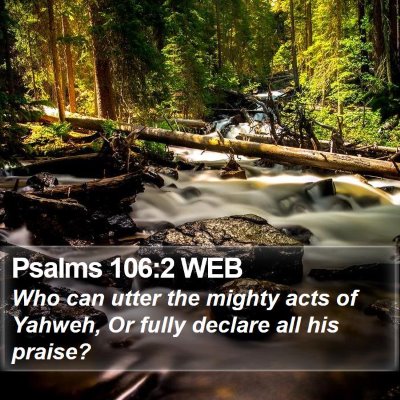 Psalms 106:2 WEB Bible Verse Image