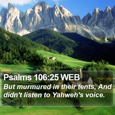 Psalms 106:25 WEB Bible Verse Image