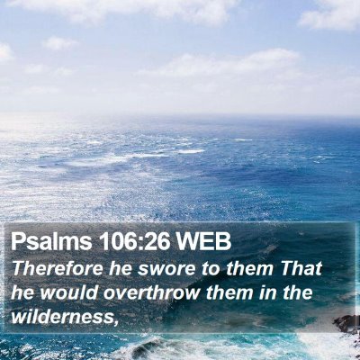Psalms 106:26 WEB Bible Verse Image