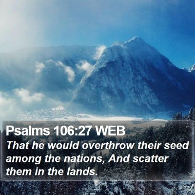 Psalms 106:27 WEB Bible Verse Image