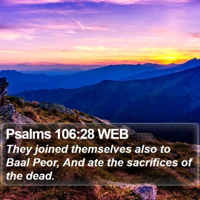 Psalms 106:28 WEB Bible Verse Image
