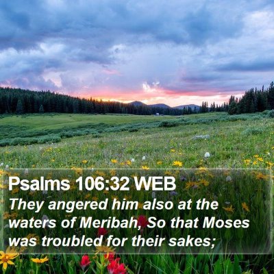 Psalms 106:32 WEB Bible Verse Image