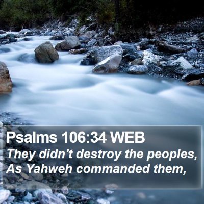 Psalms 106:34 WEB Bible Verse Image