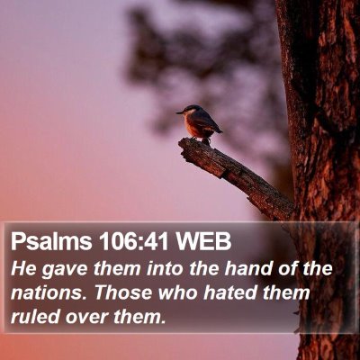 Psalms 106:41 WEB Bible Verse Image