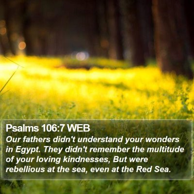 Psalms 106:7 WEB Bible Verse Image