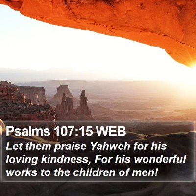 Psalms 107:15 WEB Bible Verse Image