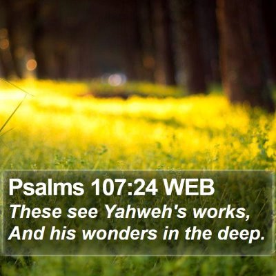 Psalms 107:24 WEB Bible Verse Image