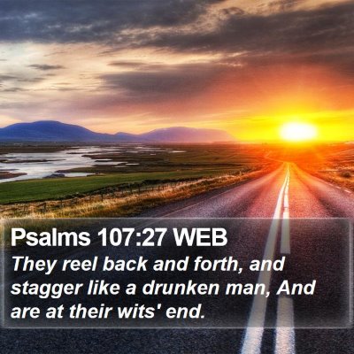 Psalms 107:27 WEB Bible Verse Image
