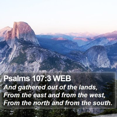 Psalms 107:3 WEB Bible Verse Image