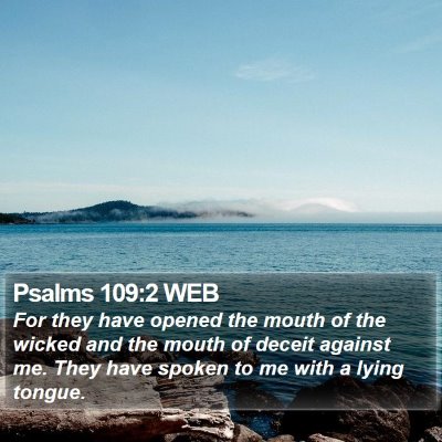 Psalms 109:2 WEB Bible Verse Image