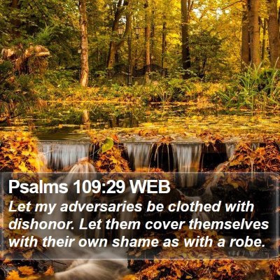 Psalms 109:29 WEB Bible Verse Image