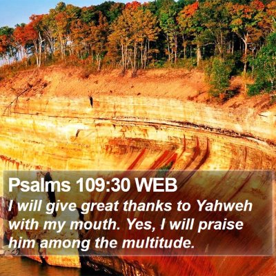 Psalms 109:30 WEB Bible Verse Image