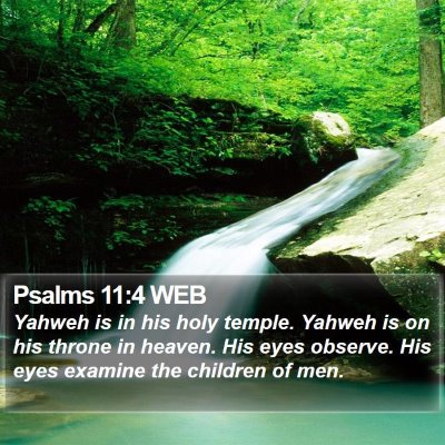 Psalms 11:4 WEB Bible Verse Image