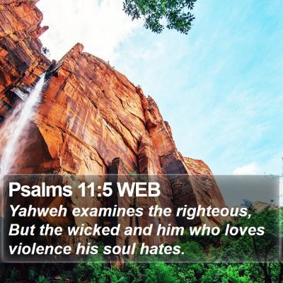 Psalms 11:5 WEB Bible Verse Image