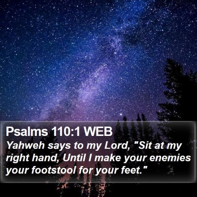 Psalms 110:1 WEB Bible Verse Image