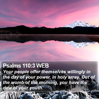 Psalms 110:3 WEB Bible Verse Image