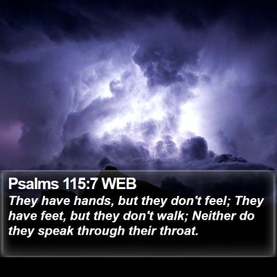 Psalms 115:7 WEB Bible Verse Image